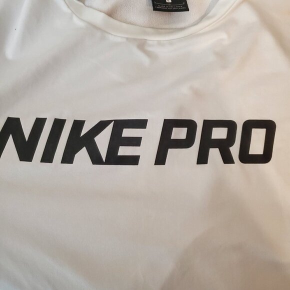 NIKE Pro‎ Intertwist Muscle Tank Top Womens Large L White Black Tulip Back Train - Picture 5 of 9